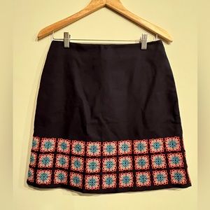 Boden Embroidered Cotton Mini Skirt Size 6